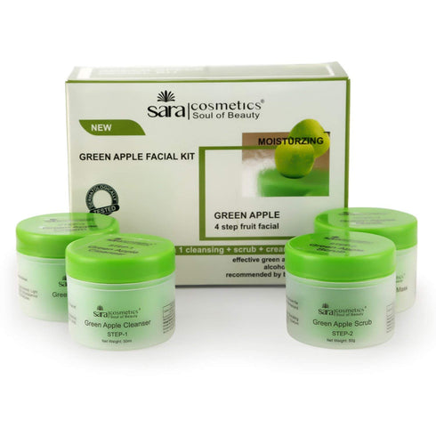 Sara Green Apple facial Kit for anti ageing & glowing skin 200gm With Radiance D-TAN® Mask 100 gm